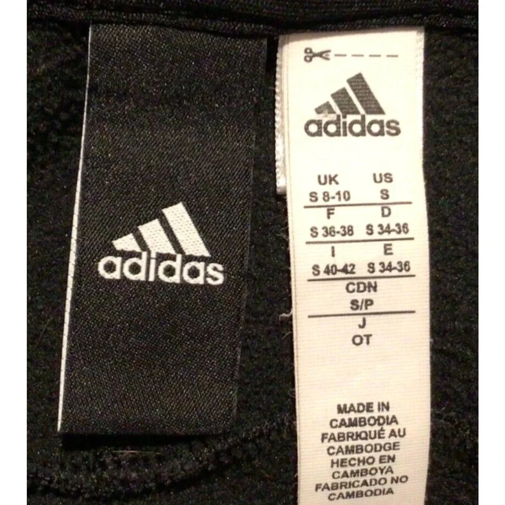 Adidas CLIMAWARM Black 1/2 Zip Jacket Size S Snap Neck Kangaroo Pocket